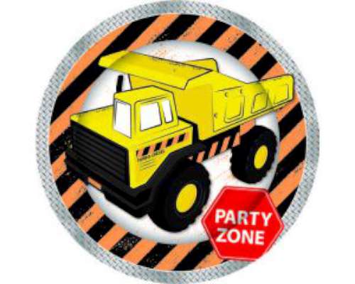 Construction Party Zone Plates - Click Image to Close